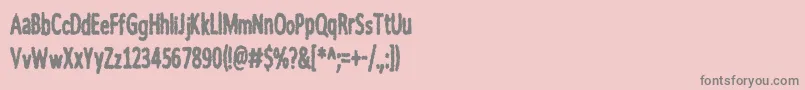 フォントnWorder – ピンクの背景に灰色の文字