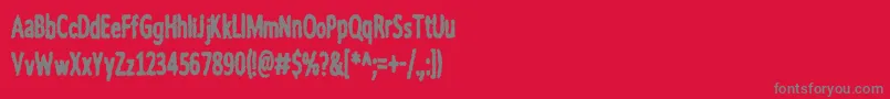 フォントnWorder – 赤い背景に灰色の文字