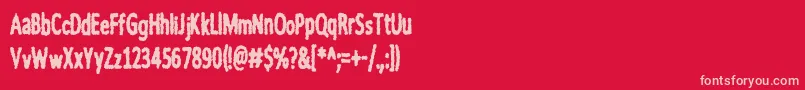 Шрифт nWorder – розовые шрифты на красном фоне