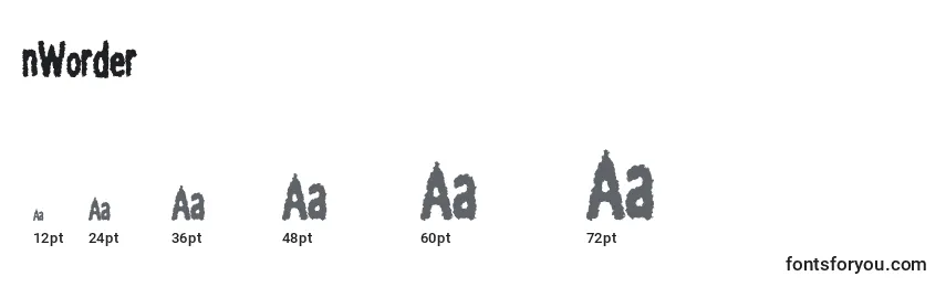 NWorder Font Sizes