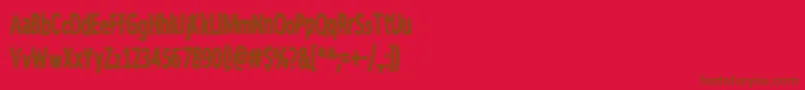 nWorder-Schriftart – Braune Schriften auf rotem Hintergrund