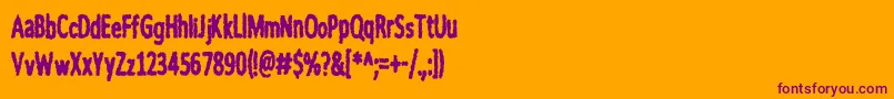 nWorder Font – Purple Fonts on Orange Background