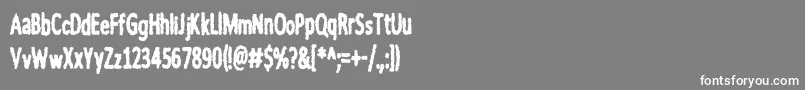 フォントnWorder – 灰色の背景に白い文字