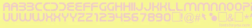 NWV Font – Pink Fonts on Yellow Background