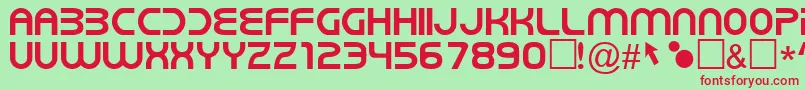 NWV Font – Red Fonts on Green Background