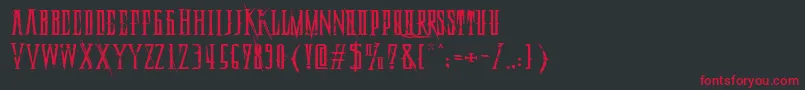 DeadlyBlackChainExtended Font – Red Fonts on Black Background