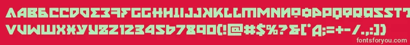 nyet Font – Green Fonts on Red Background