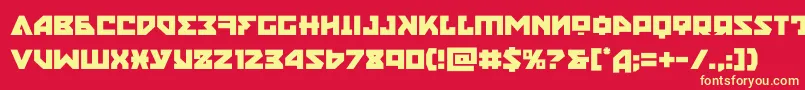 nyet Font – Yellow Fonts on Red Background