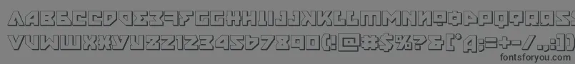 nyet3d-Schriftart – Schwarze Schriften auf grauem Hintergrund