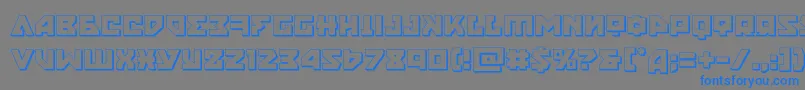 nyet3d Font – Blue Fonts on Gray Background