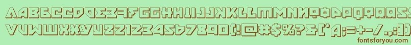 nyet3d Font – Brown Fonts on Green Background