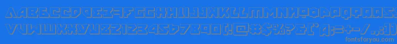 Fonte nyet3d – fontes cinzas em um fundo azul