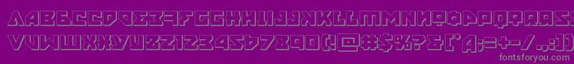 Fonte nyet3d – fontes cinzas em um fundo violeta