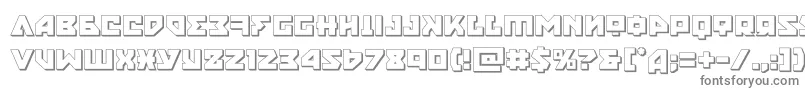 nyet3d-Schriftart – Graue Schriften auf weißem Hintergrund
