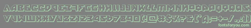 Шрифт nyet3d – зелёные шрифты на сером фоне