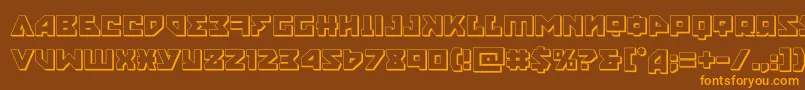 nyet3d Font – Orange Fonts on Brown Background