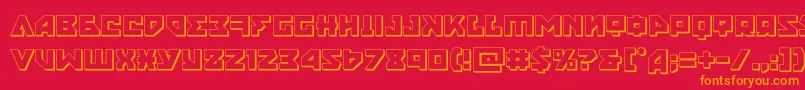 nyet3d Font – Orange Fonts on Red Background