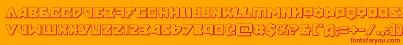 nyet3d Font – Red Fonts on Orange Background