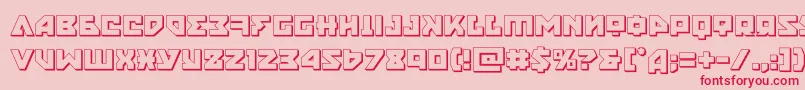nyet3d Font – Red Fonts on Pink Background