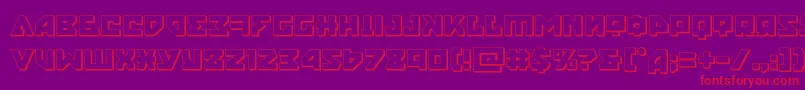 nyet3d Font – Red Fonts on Purple Background