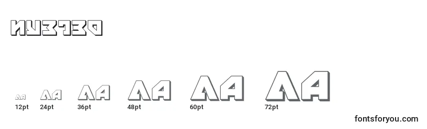 Размеры шрифта Nyet3d (135832)