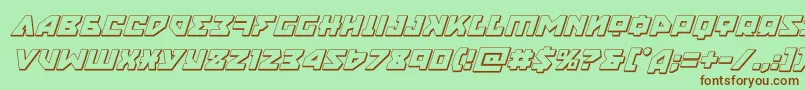 nyet3dital Font – Brown Fonts on Green Background