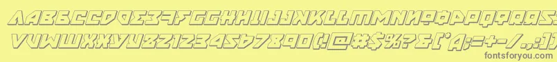 nyet3dital-Schriftart – Graue Schriften auf gelbem Hintergrund