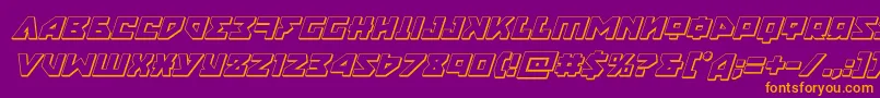 nyet3dital Font – Orange Fonts on Purple Background