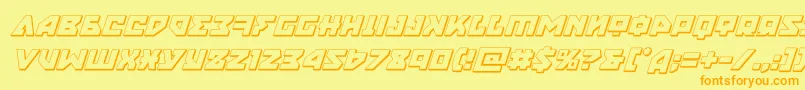 nyet3dital Font – Orange Fonts on Yellow Background