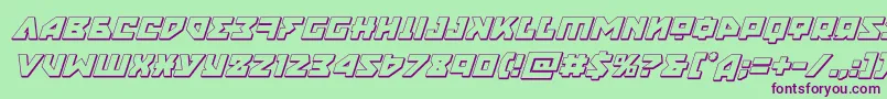 nyet3dital Font – Purple Fonts on Green Background