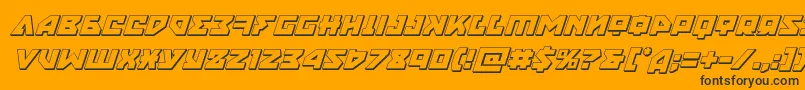 nyet3dital Font – Black Fonts on Orange Background