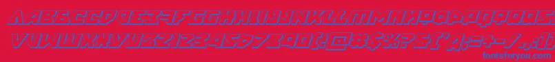 nyet3dital Font – Blue Fonts on Red Background
