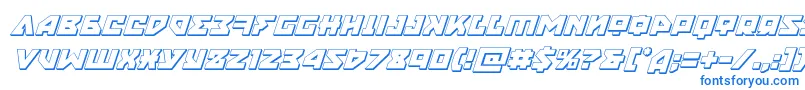 Шрифт nyet3dital – синие шрифты на белом фоне