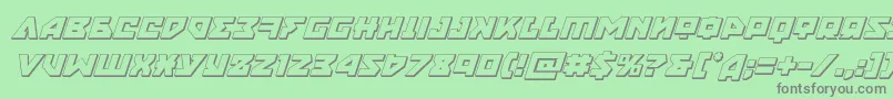 nyet3dital Font – Gray Fonts on Green Background