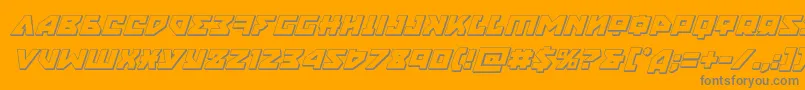 Шрифт nyet3dital – серые шрифты на оранжевом фоне