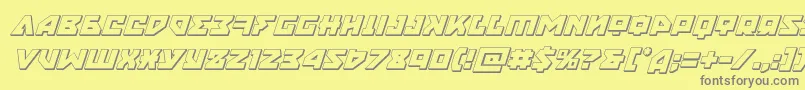 nyet3dital Font – Gray Fonts on Yellow Background