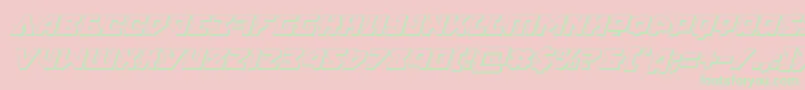 nyet3dital Font – Green Fonts on Pink Background