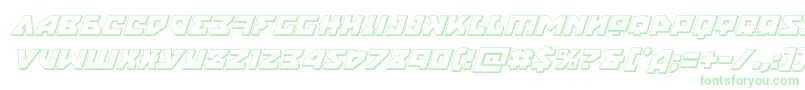 Шрифт nyet3dital – зелёные шрифты на белом фоне