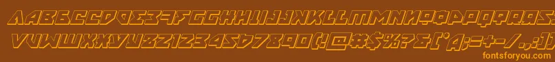 Шрифт nyet3dital – оранжевые шрифты на коричневом фоне