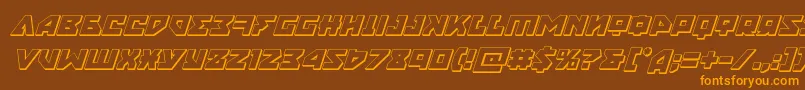 nyet3dital Font – Orange Fonts on Brown Background