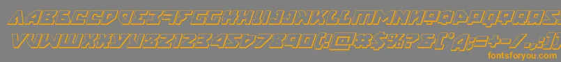 Шрифт nyet3dital – оранжевые шрифты на сером фоне