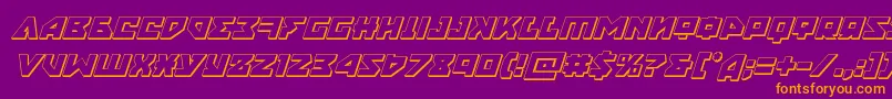 Шрифт nyet3dital – оранжевые шрифты на фиолетовом фоне