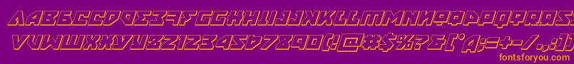 nyet3dital Font – Orange Fonts on Purple Background