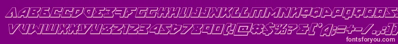 nyet3dital-fontti – vaaleanpunaiset fontit violetilla taustalla