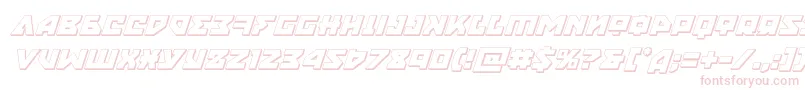 Fonte nyet3dital – fontes rosa em um fundo branco