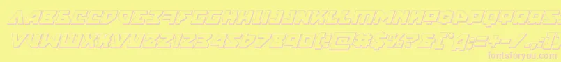 nyet3dital Font – Pink Fonts on Yellow Background