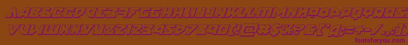 nyet3dital Font – Purple Fonts on Brown Background