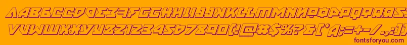 Шрифт nyet3dital – фиолетовые шрифты на оранжевом фоне