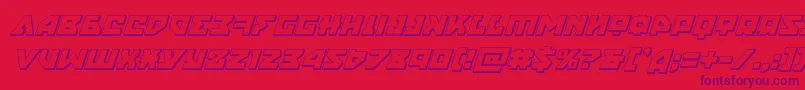 nyet3dital-Schriftart – Violette Schriften auf rotem Hintergrund