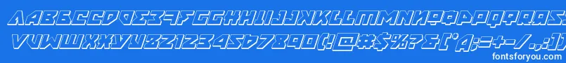 Шрифт nyet3dital – белые шрифты на синем фоне